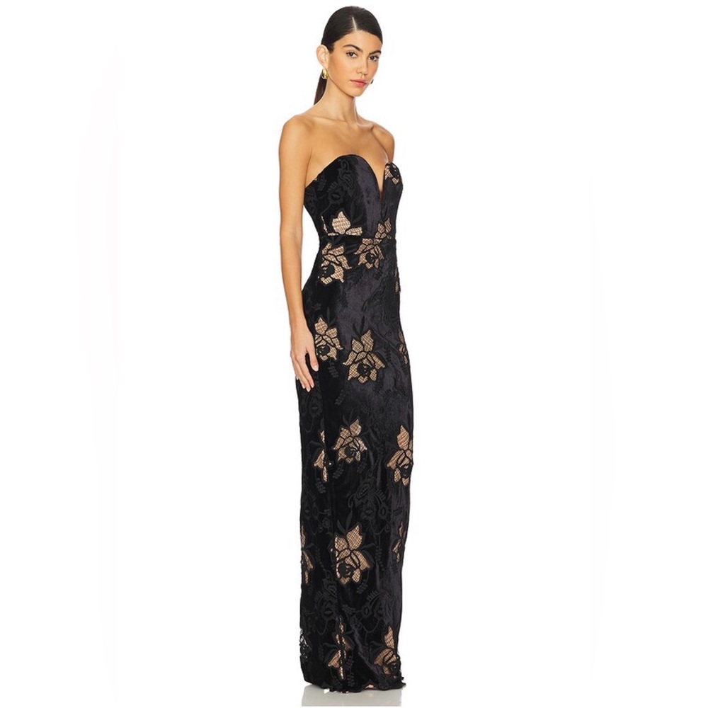 SAU LEE Viola Gown in Black - Picture 2 of 6